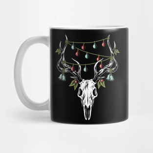 Christmas Reindeer Skull Decorations Mug